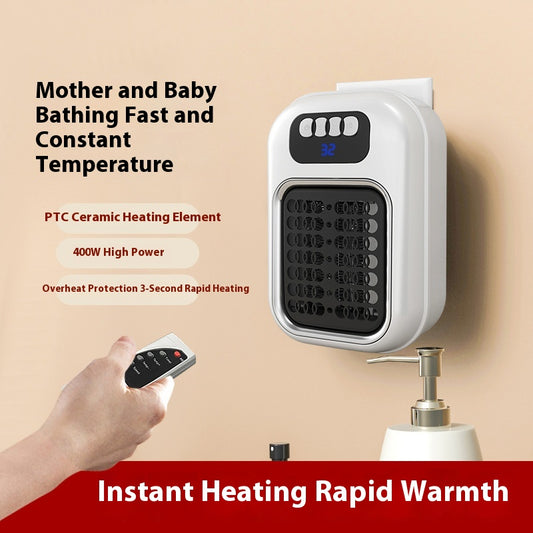 Compact Wall-Mounted Electric Heater – Remote Control & Quiet Heating