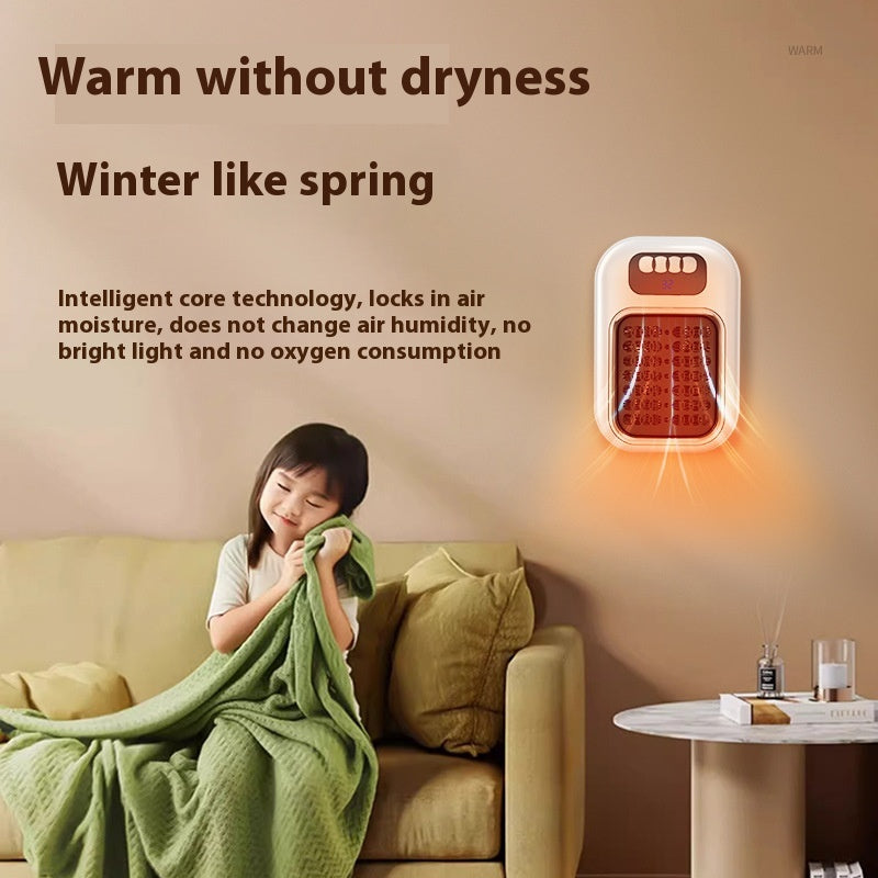 Compact Wall-Mounted Electric Heater – Remote Control & Quiet Heating