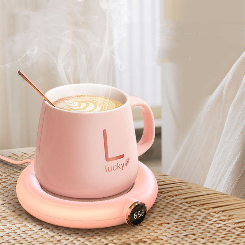 USB Electric Mug Warmer Plate with LED Display – Adjustable 3-Level Heating for Home & Office