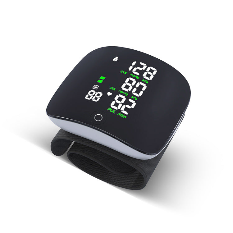 Voice-Guided Digital Blood Pressure Monitor – One-Button Smart Home Health Tracker