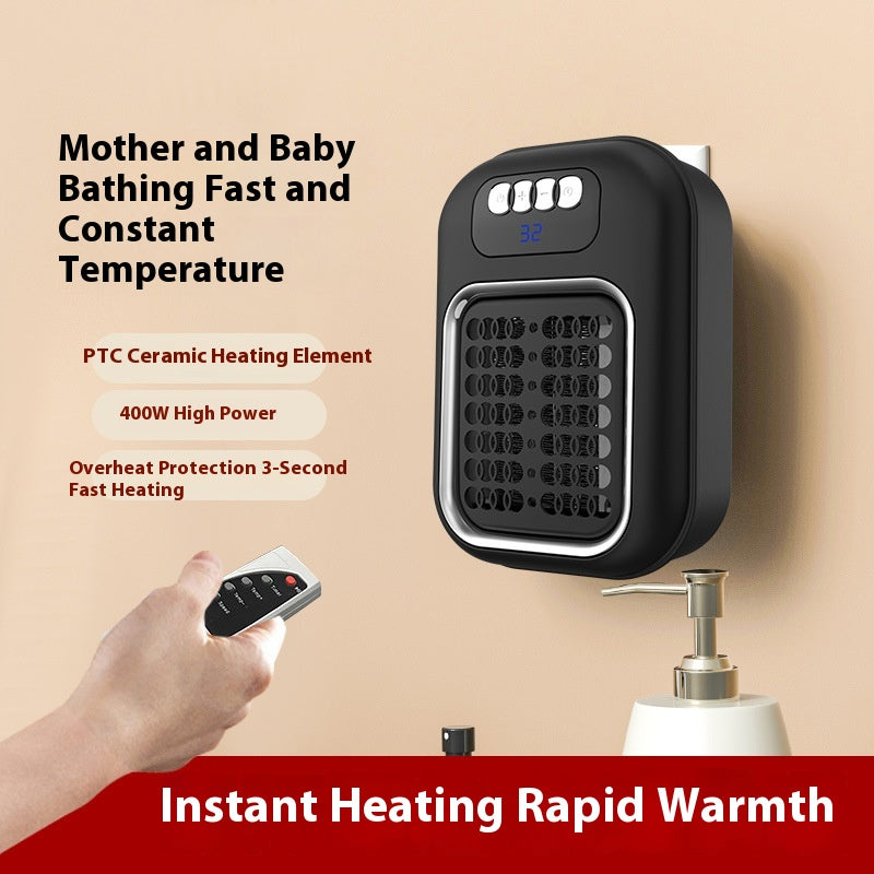 Compact Wall-Mounted Electric Heater – Remote Control & Quiet Heating